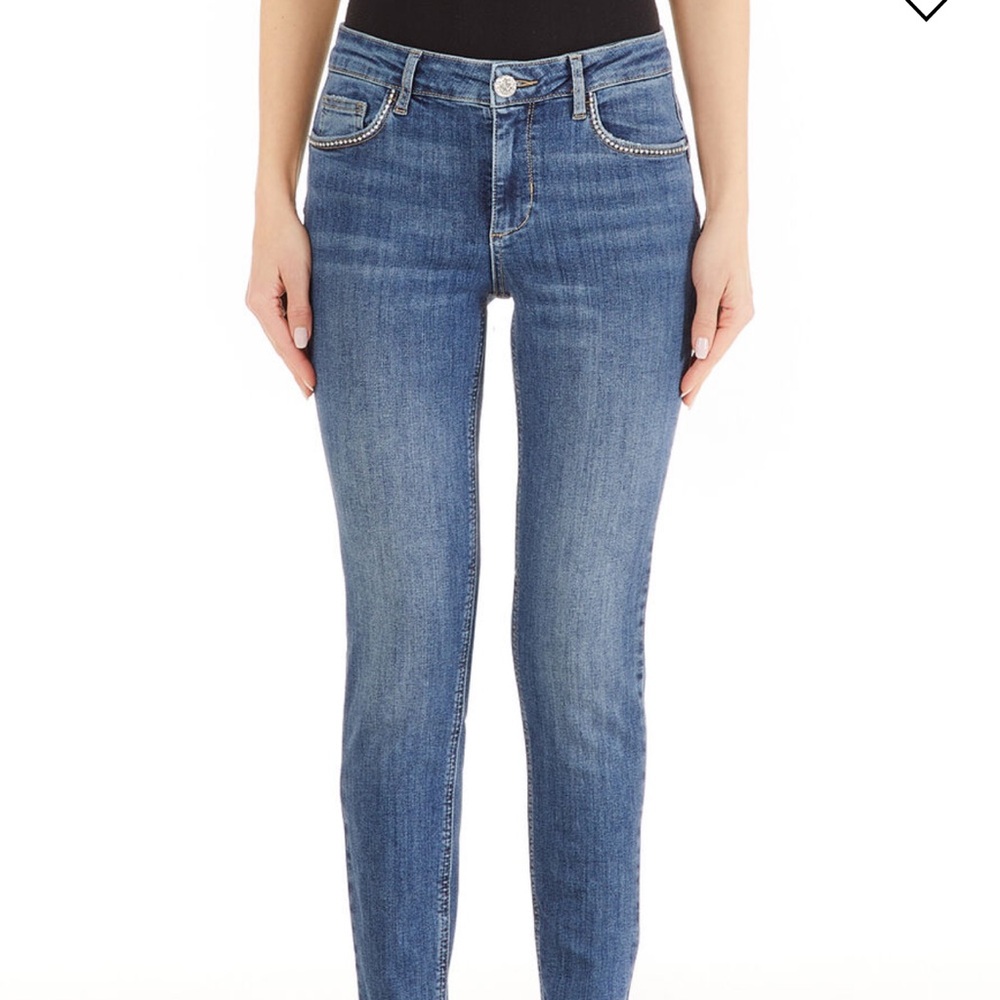 Liu Jo Bottom Up Skinny Jeans with Gemstones